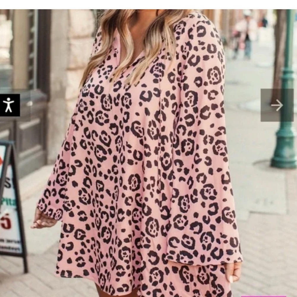 Buddy Love pink and black animal print Essex dress/tunic
